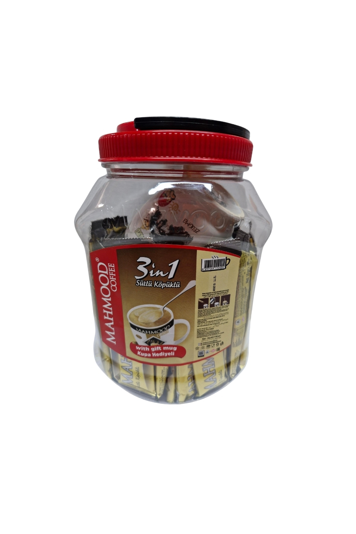 Mahmood Coffee 3'ü 1 Arada Sütlü Köpüklü Kahve 42 Adet X 18 gram ve Kupa Bardak - Görsel 3