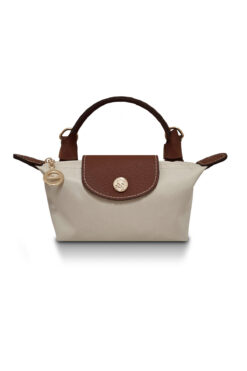 BRAGİ Küçük Boy Kadın El ve Omuz Çantası Krem, Taba Üst Kalite