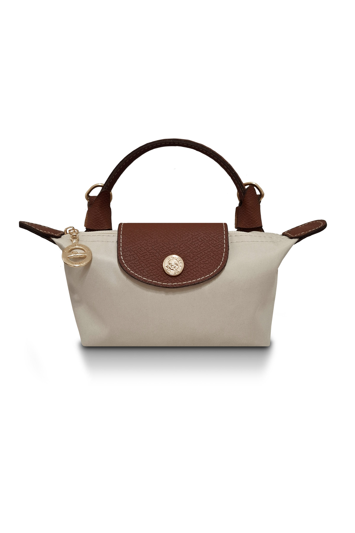 BRAGİ Küçük Boy Kadın El ve Omuz Çantası Krem, Taba Üst Kalite