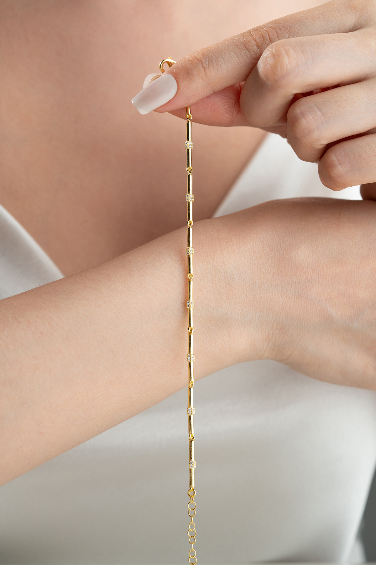 Silvano Jewelry 925 Ayar Gümüş Gold Trend Bileklik