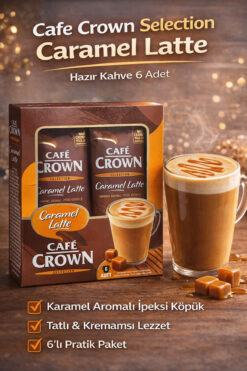 Cafe Crown Selection Caramel Latte Hazır Kahve 6 Adet