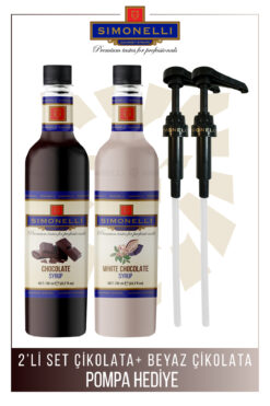 Simonelli Kahve Ve Kokteyl Şurubu Çikolata Aromalı Beyaz Çikolata Aromalı 700 ml Pompa