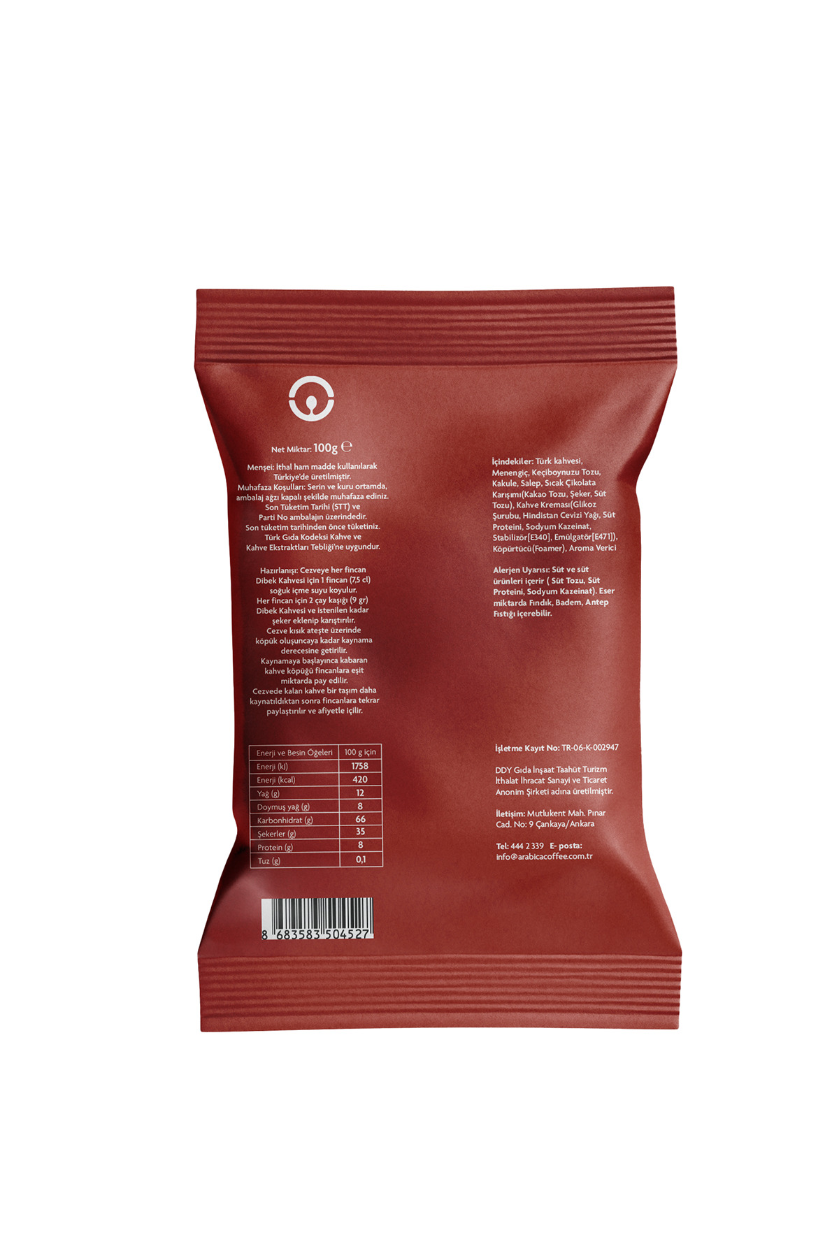 ARABICA COFFEE HOUSE Dibek Kahvesi 100g - Görsel 2