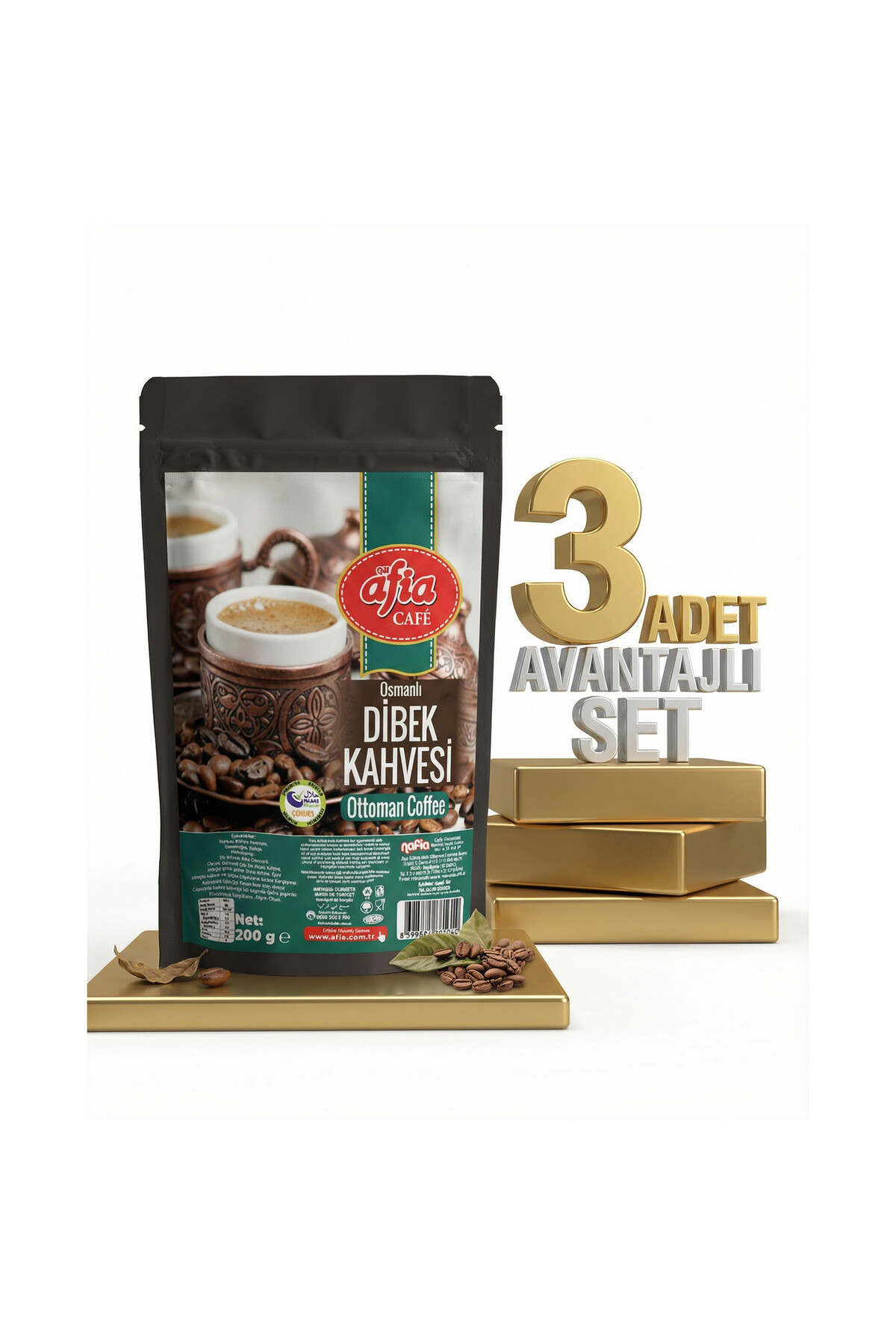 Afia Osmanlı Dibek Kahvesi 3x200 Gr - Görsel 2