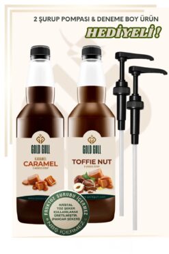 gold gull Toffee-Nut & Karamel Aromalı Kahve & Meyve Şurubu 2 x 700 ml.