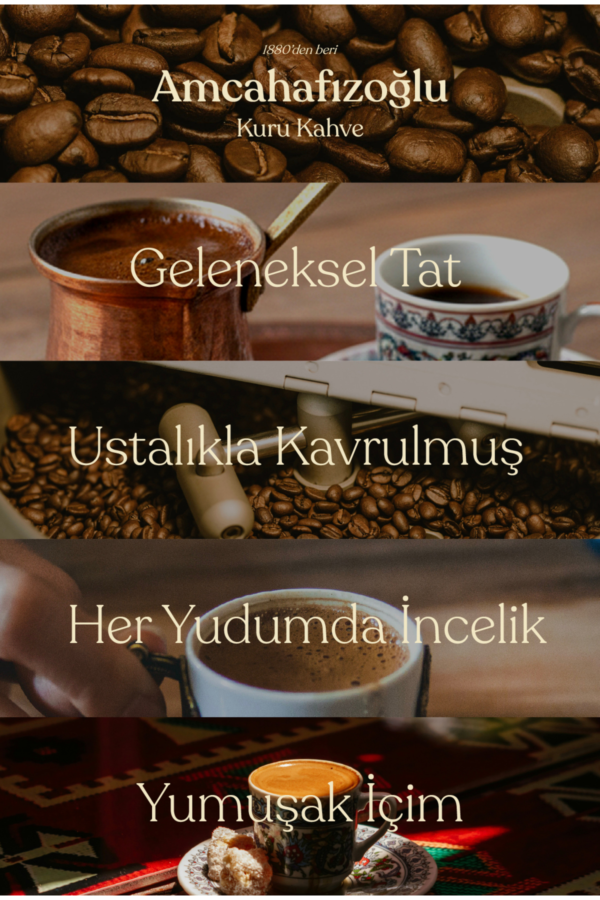 Amcahafızoğlu Orta Kavrulmuş Türk Kahvesi 100 gr 5’li Paket Nitelikli - Görsel 2