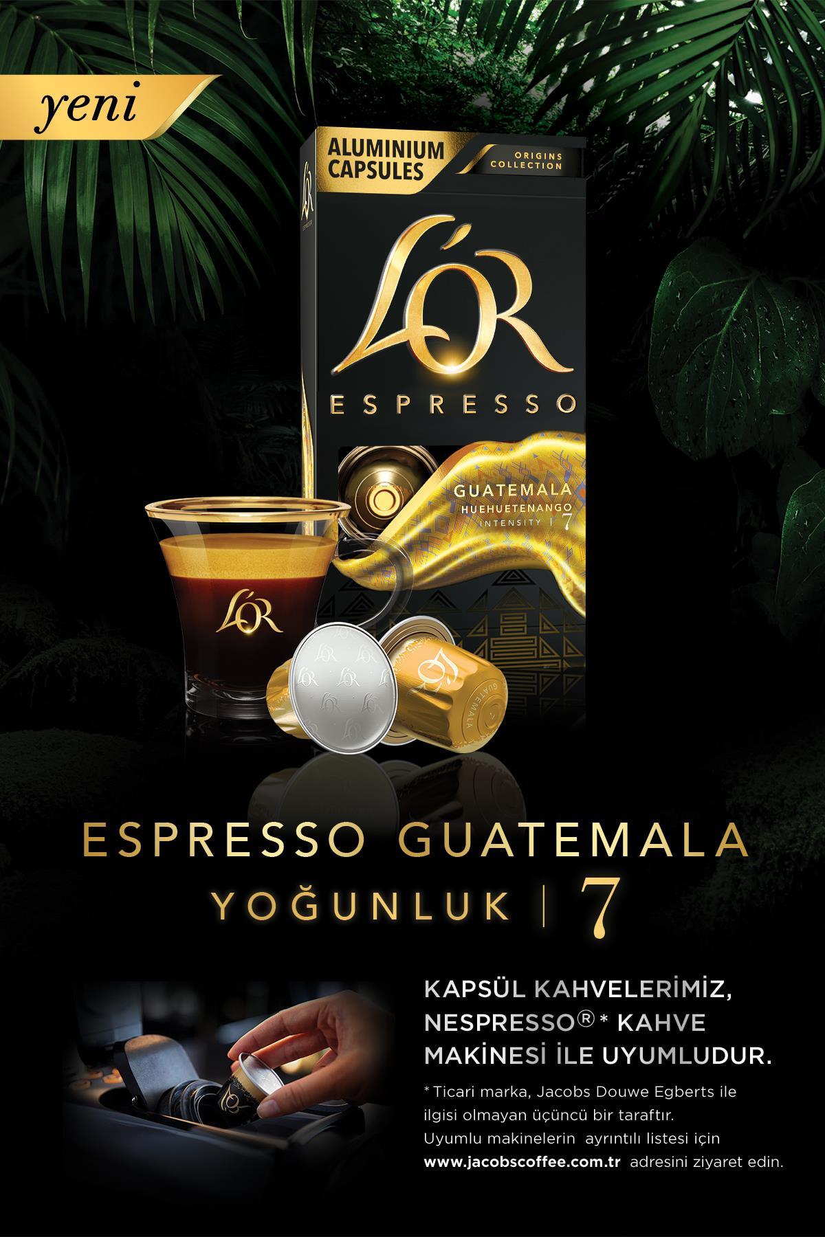 L'OR Espresso Origin Guatemala Nespresso Uyumlu Alüminyum Kapsül Kahve 30'lu (10 x 3 paket) - Görsel 2