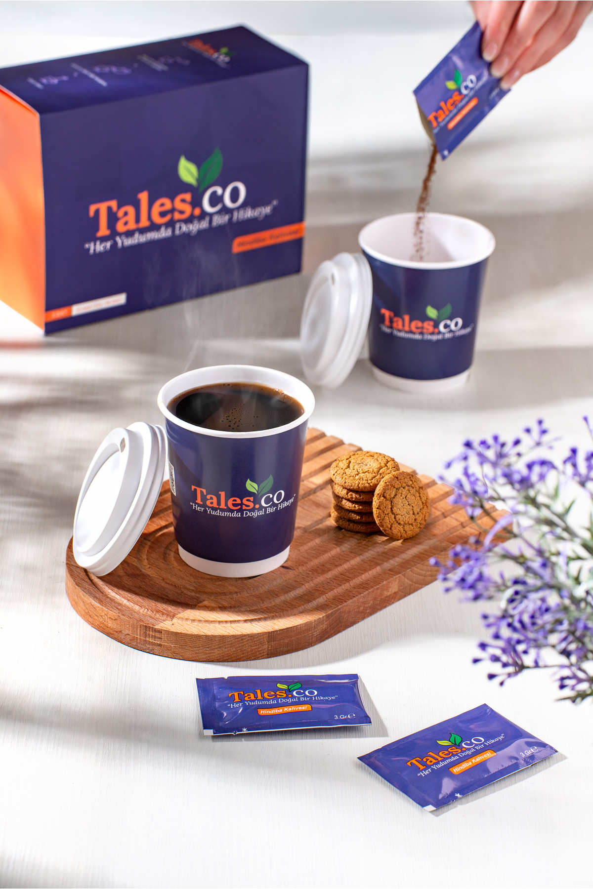Talesco Tales.co Hindiba Kahvesi Doğal, Kafeinsiz, Pratik İçim Özel Bardak Hediyeli Premium Set - Görsel 3