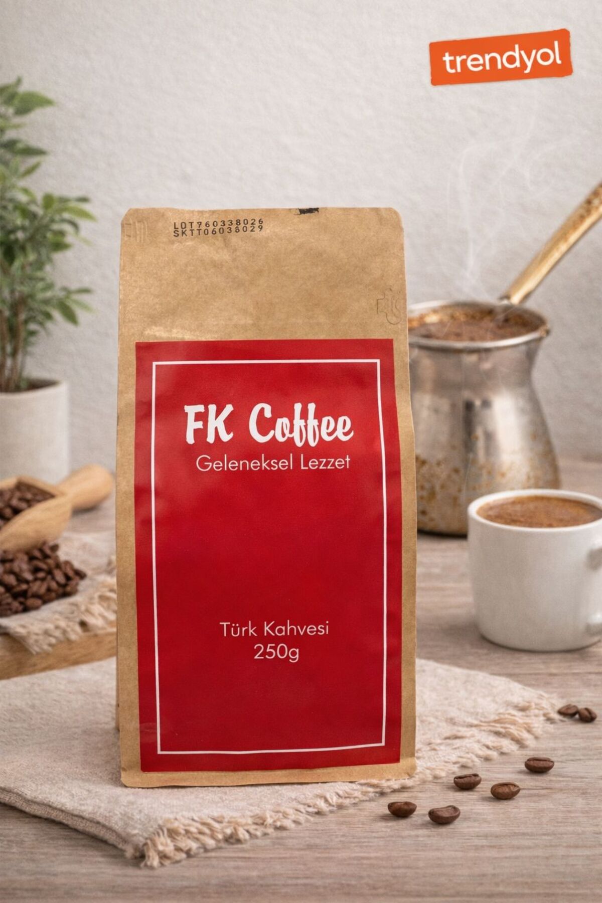 FK Coffee Taze Kavrulmuş Türk Kahvesi 250g – Ultra İnce Öğütme – Cezve Kahvesi