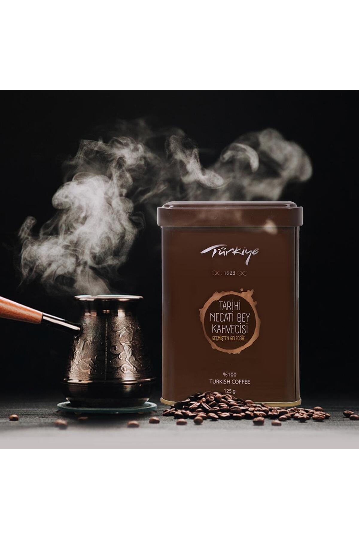 Tarihi Necati Bey Kahvecisi Tarihi Necatibey Kurukahvecisi Türk Kahvesi 125 gr Metal Kutu - Görsel 3