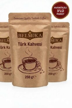 BELMOKA Türk Kahvesi 250 gr 3'lü Avantaj Paketi (3 * 250 gr )