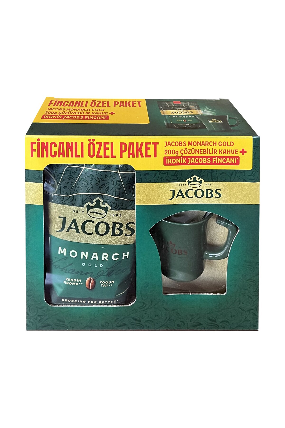 Jacobs Monarch Gold 200 gr İkonik Fincanlı Set
