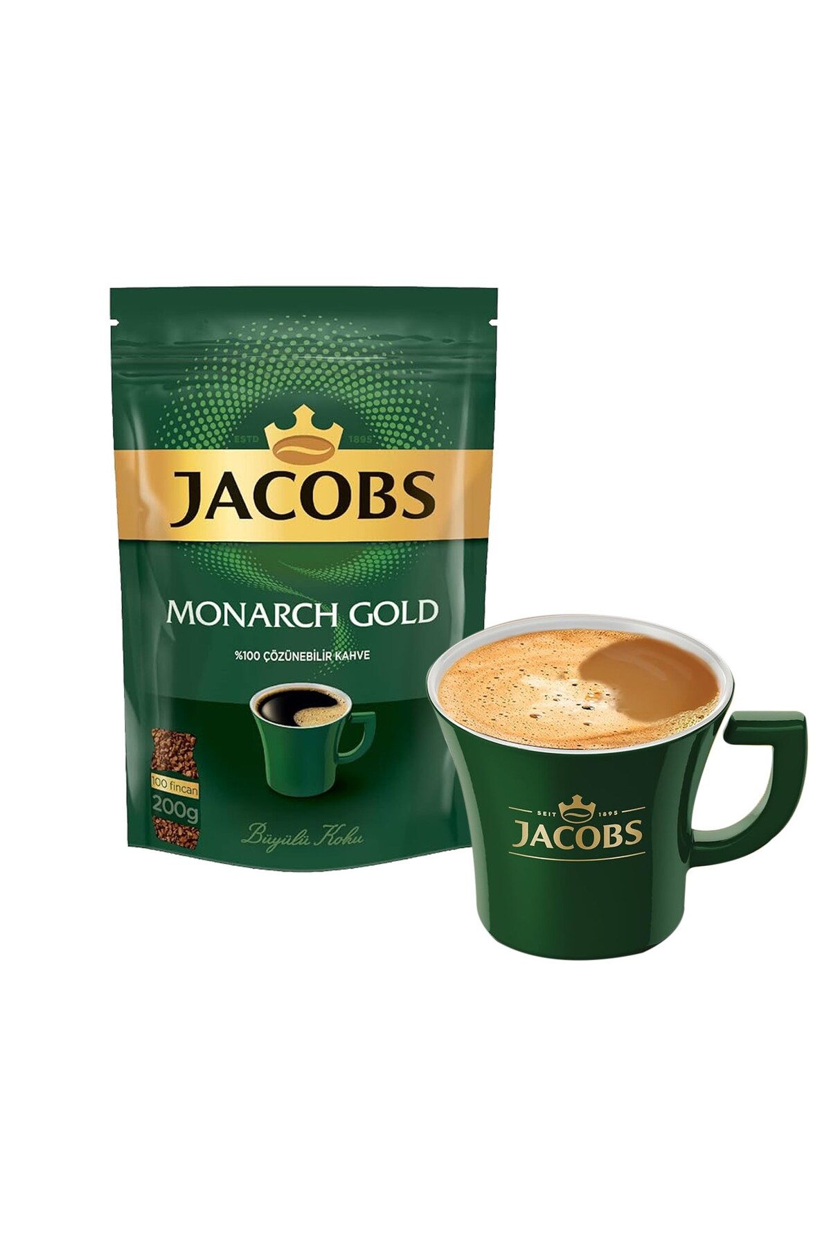Jacobs Monarch Gold 200 gr İkonik Fincanlı Set - Görsel 3