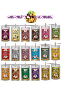 KUYBET KAHVECİLİK 27 Çeşitten Oluşan 200 gr Lık Meyveli Türk Kahveleri