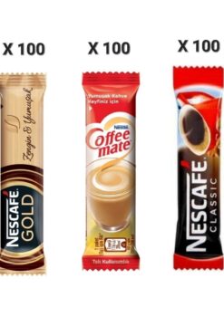 Nescafe Gold 2  gr x100'lü+nestle Coffee Mate 5 gr x100'lü+ Classic 2 gr x100'lü