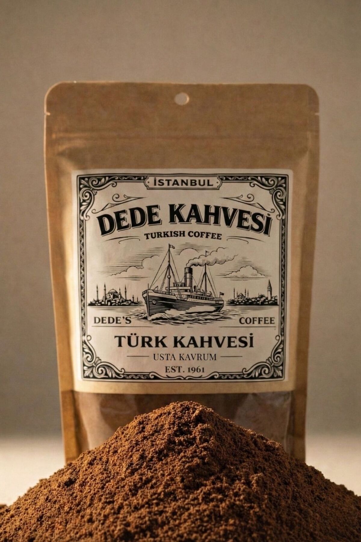 Dede Kahvesi Türk Kahvesi Geleneksel Taş Değirmen Orta-Az Kavrulmuş Nitelikli Kahve 4'lü Paket Taze Paketlenir - Görsel 2