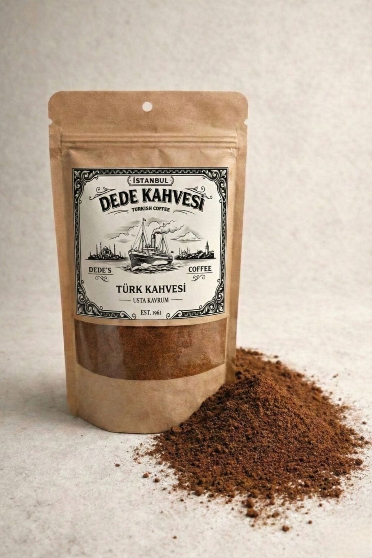 Dede Kahvesi Türk Kahvesi Geleneksel Taş Değirmen Orta-Az Kavrulmuş Nitelikli Kahve 4'lü Paket Taze Paketlenir - Görsel 3