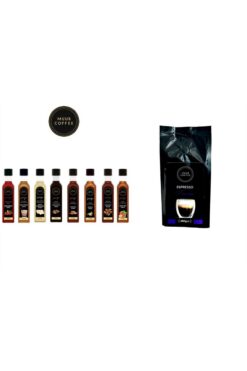 MUUB COFFEE Avantajlı Paket 8 'li Kahve Şurup Serisi (8X60ML) Espresso Premium %100 Arabica Çekirdek 250 gr