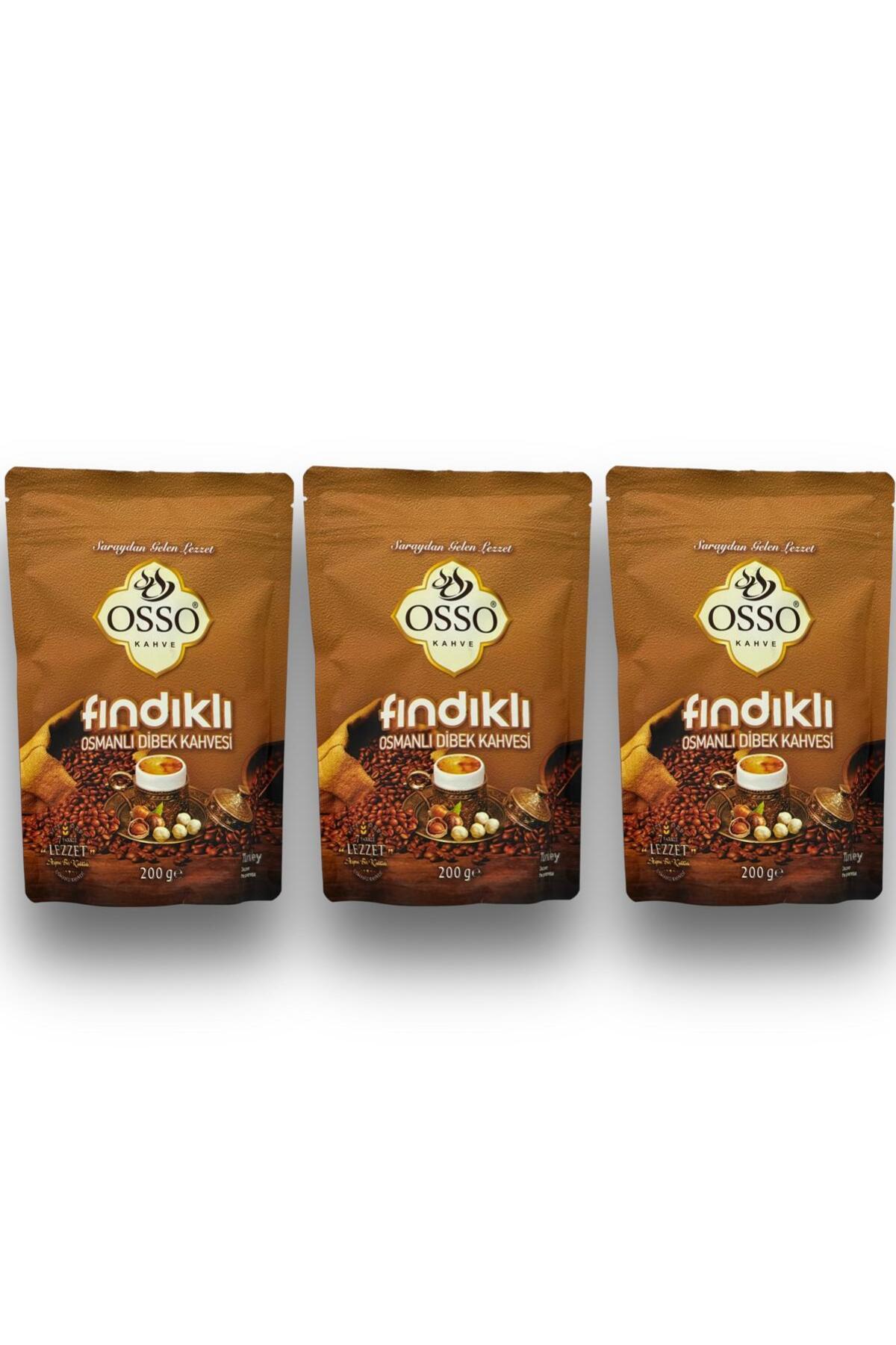 Osso 3’lü Fındıklı Osmanlı Dibek Kahvesi(3X200=600gr)