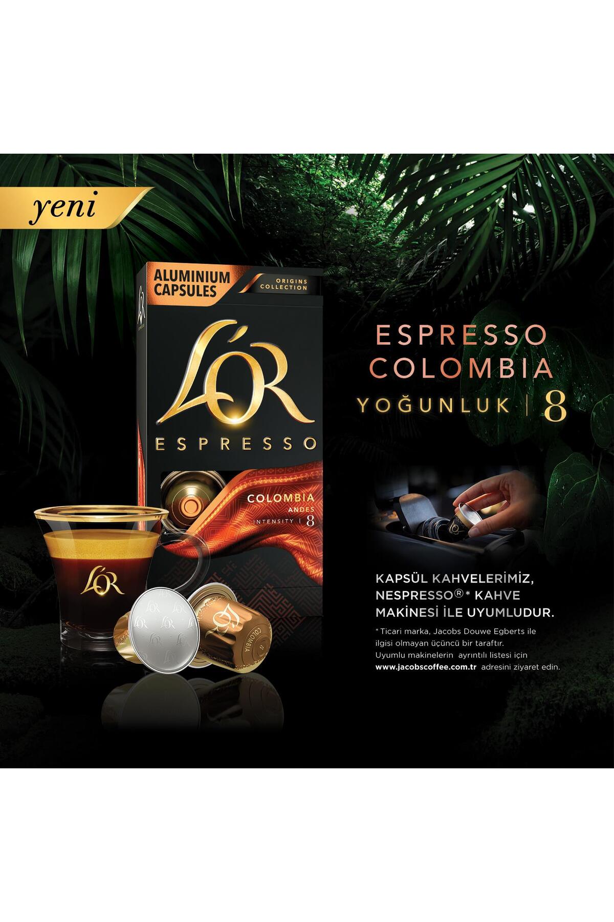 L'OR Espresso Origin Colombia Nespresso Uyumlu Alüminyum Kapsül Kahve 10 Adet - Görsel 2