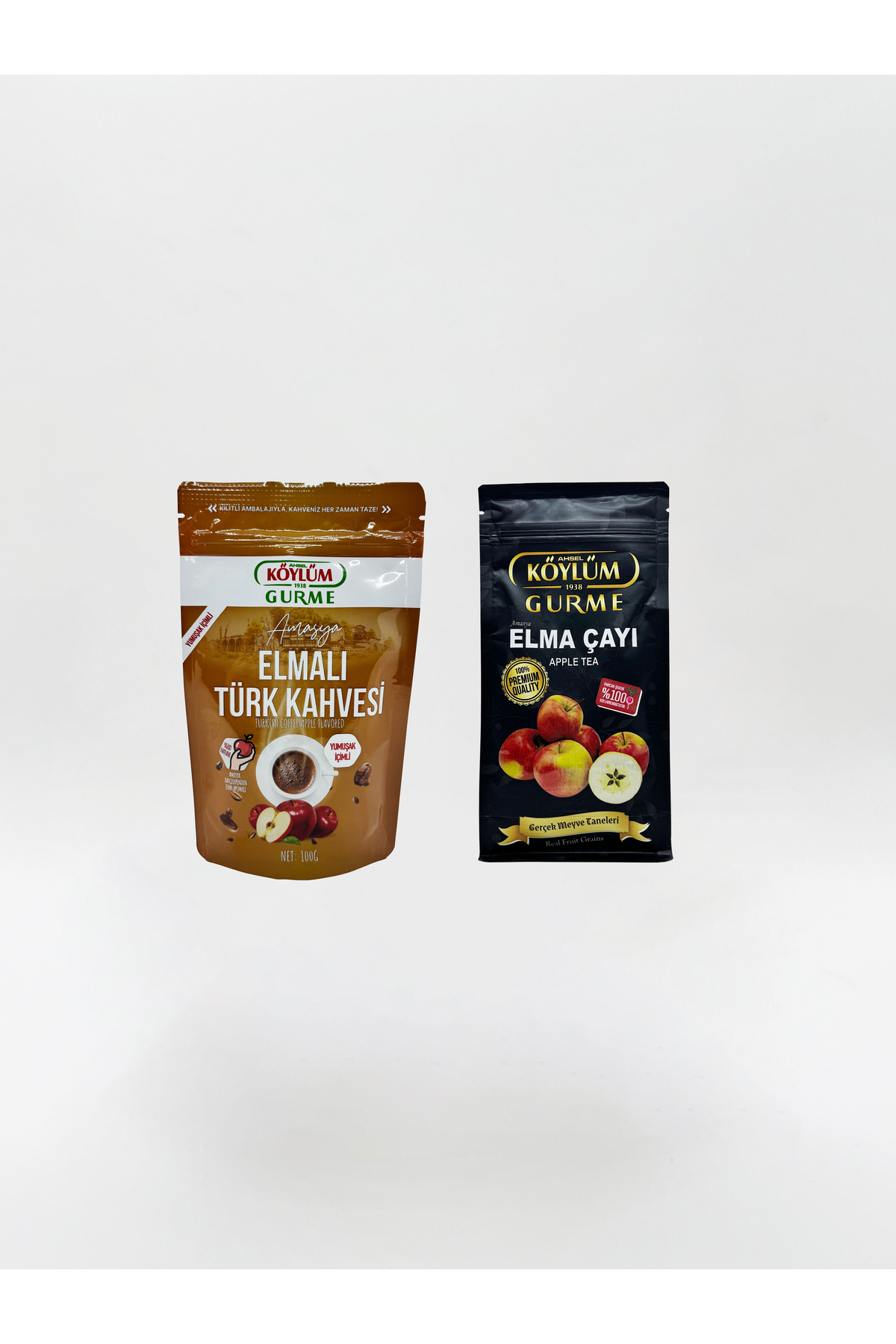 Köylüm Gurme Elmalı Türk Kahvesi (100 Gr) + Elma Çayı (275 Gr)