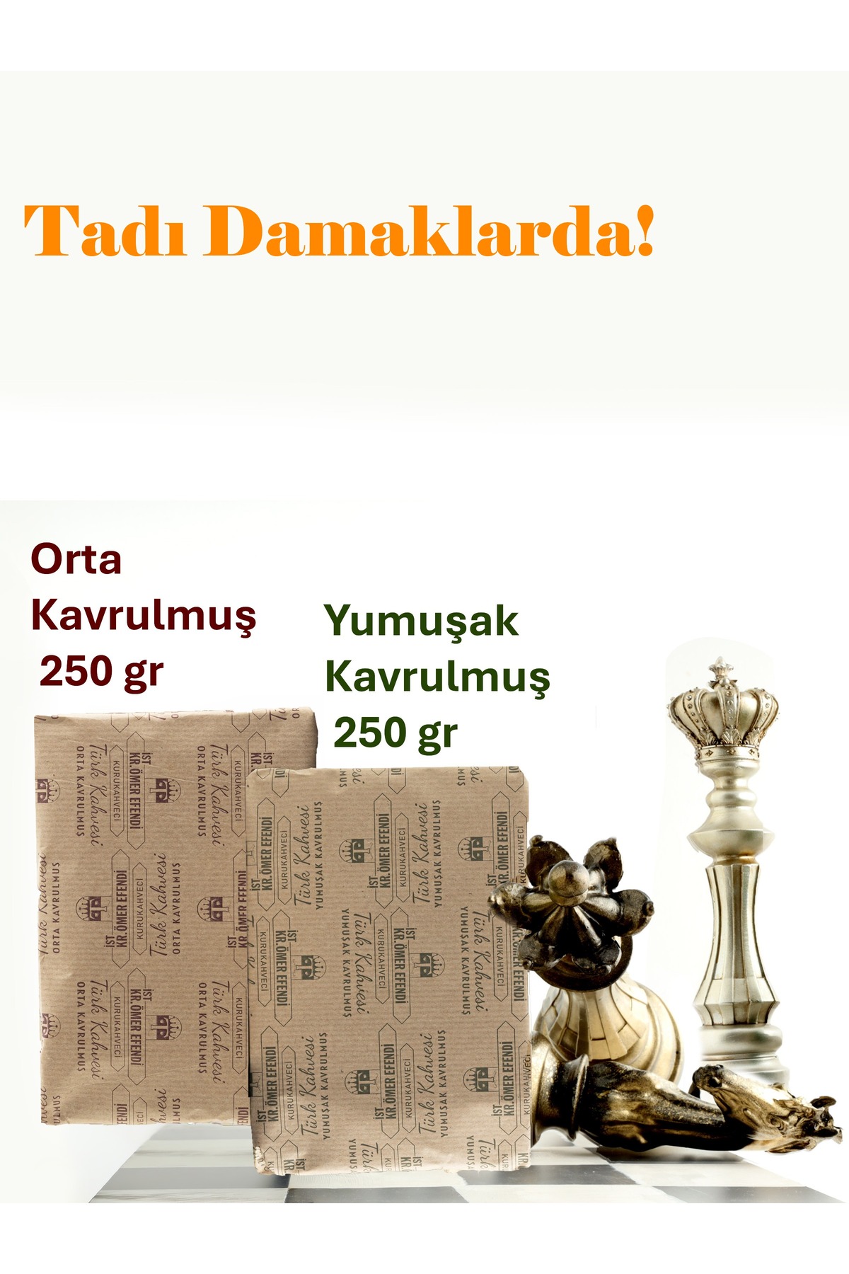 KuruKahveci Ömer Efendi Tadı Damaklarda! Taze Çekilmiş Türk Kahvesi Seti 2 x 250 gr (Toplam 500 gr)
