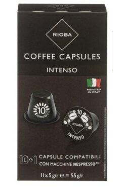 Rioba Kapsül Espresso Kahve Intenso 11*5 Gr, Sert Içim Sevenlere Intenso Kapsül Kahve