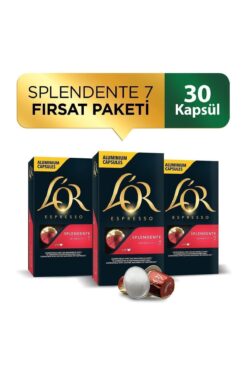 L'OR Splendente Intensity 7 Nespresso Uyumlu Alüminyum Kapsül Kahve Fırsat Paketi 10 Adet x 3 Paket
