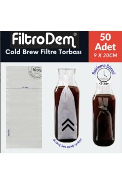 Filtrodem Coldbrew Kahve Demleme Filtre Torbası 9x20 cm (1 Lt. içindir)