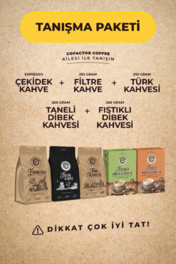 Cofactor Coffee Premium Tanışma Seti - 5 Farklı Lezzet Özel Seri (Espresso, Filtre, Türk ve Dibek Kahvesi)