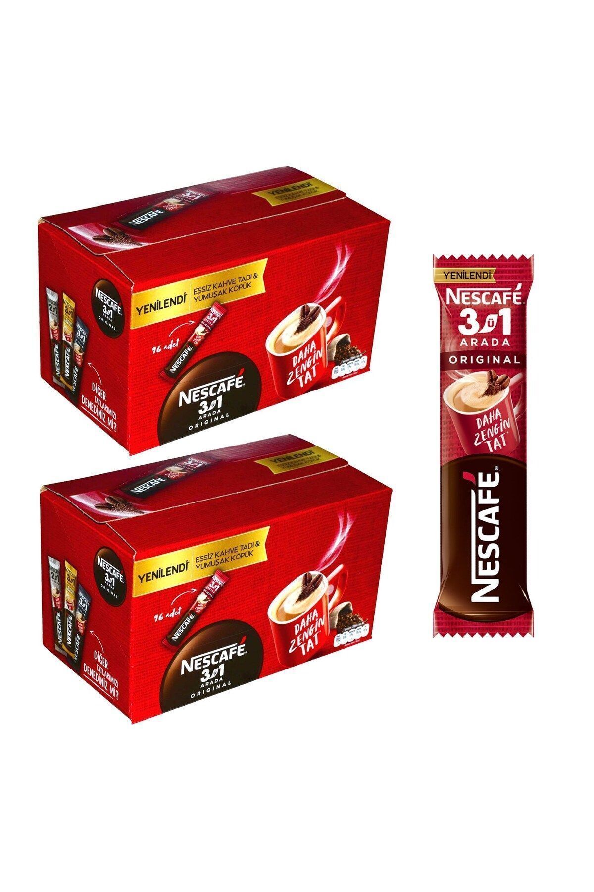 Nescafe 3 ü 1 Arada Original 17,5 gr 96 lı x 2 Kutu (192 Adet) - Görsel 2