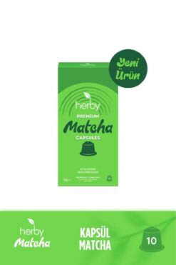 Herby Premium Matcha Kapsül - Nespresso Uyumlu, Sade, 10'lu Paket