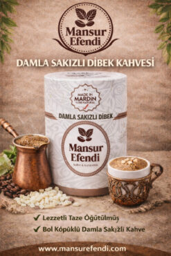 Mansur Efendi Mardin Damla Sakızlı Dibek Kahvesi Net 400 gr