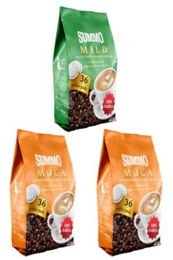SUMMO Mild Ve 2 Adet Moca 108’li Avantaj Paketi 1 Adet-36x3 Paket) Senseo Pads Kahve Kapsülü