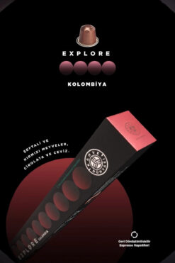 Kahve Dünyası Kolombiya Kapsül Kahve 10’lu Kutu | Tüm Kapsül Kahve Makineleriyle Uyumlu | 100% Arabica