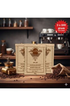 Nuri Toplar Kurukahveci Odun Ateşinde Kavrulmuş Geleneksel Türk Kahvesi 3 x 100 gr