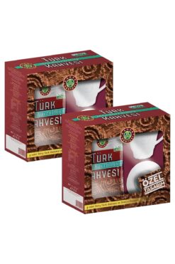 Kahve Dünyası Türk Kahvesi Orta Kavrulmuş 4X100 G + Fincan Hediyeli x 2 Adet