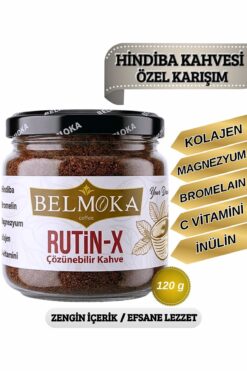 BELMOKA Rutin-x Kolojen Magnezyum Bromelain İnülin ve C Vitamini Katkılı Hindiba Kahvesi 120 gr