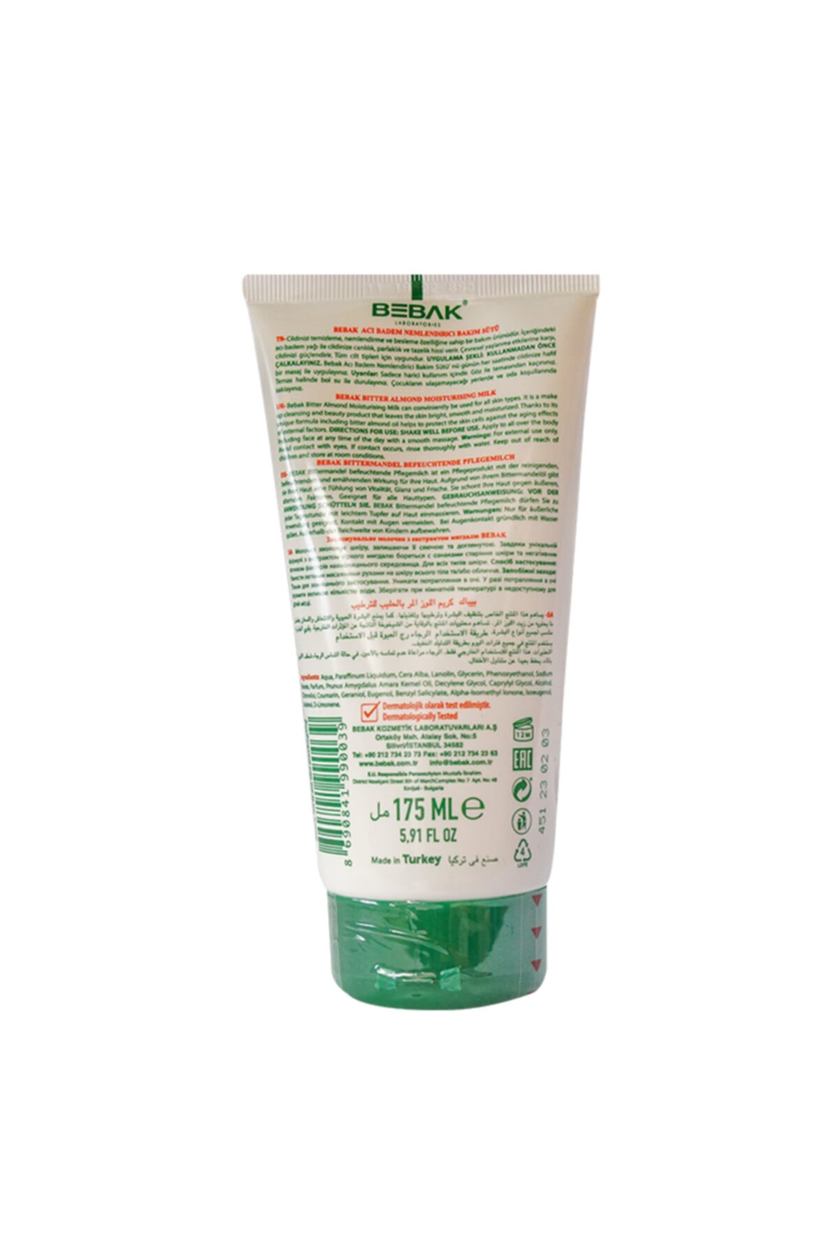 Bebak Acı Badem Nemlendirici Bakım Sütü Tüp 175 Ml - Görsel 2