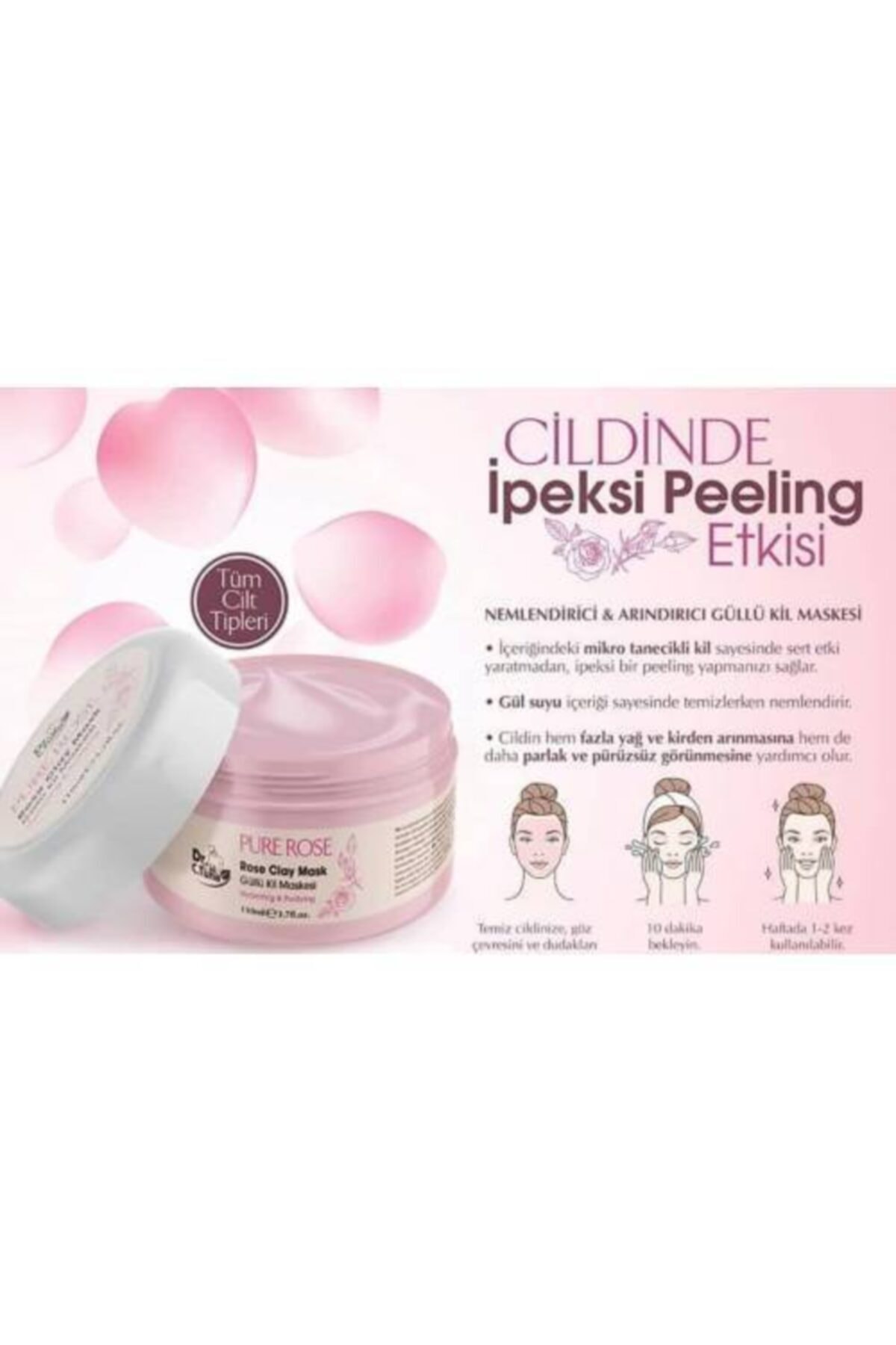 Farmasi Dr. C.tuna Güllü Kil Maskesi Pure Rose Clay Mask 110 Ml - Görsel 2