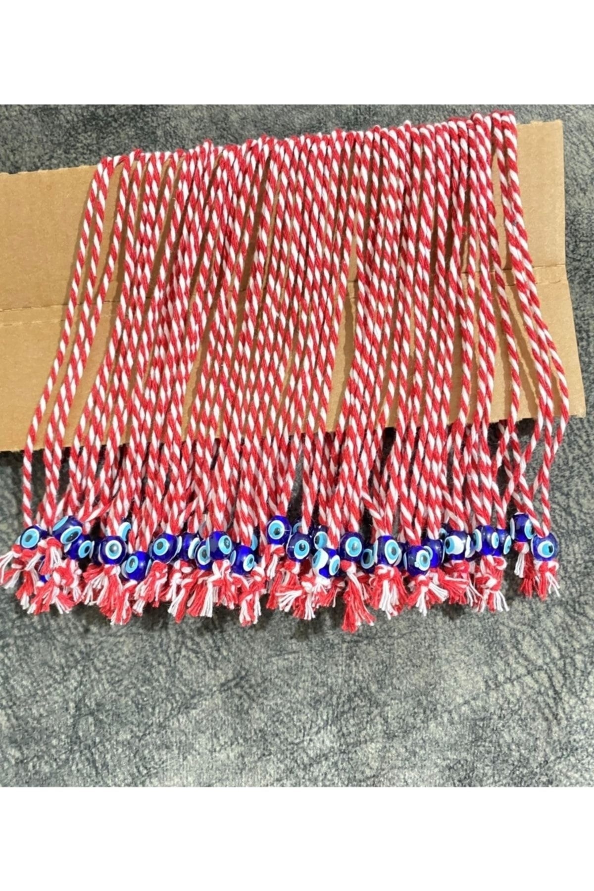 ELESAY BUTİK Marteniçka Dilek Bilekliği 100 Adet Şans Bilekliği Kına Düğün Bilekliği Bride Gelin Nedime Bilekliği - Görsel 2