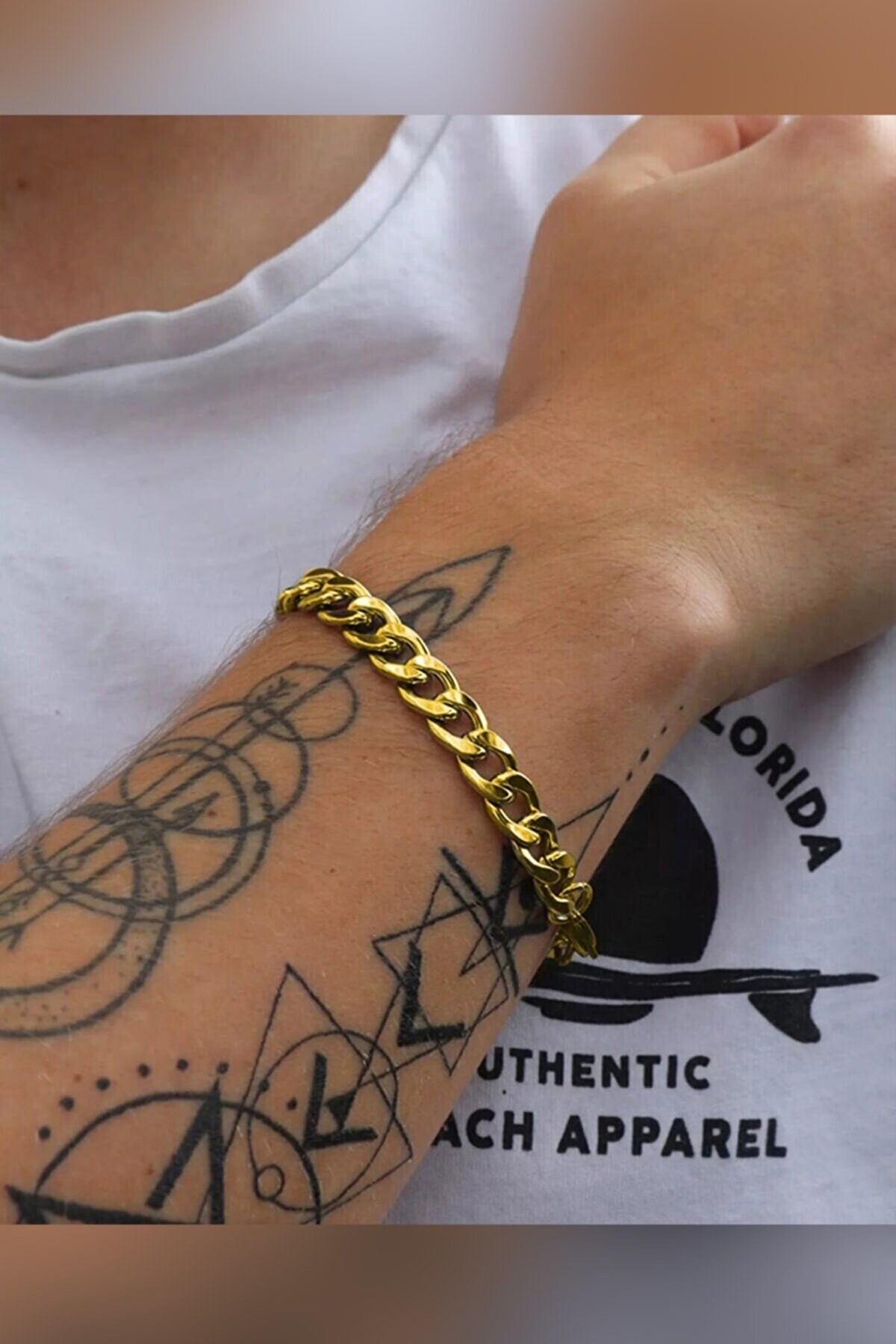 TREND COLLECTİON 7 Mm Gurmet Erkek Bileklik Kalın Zincir - Görsel 2