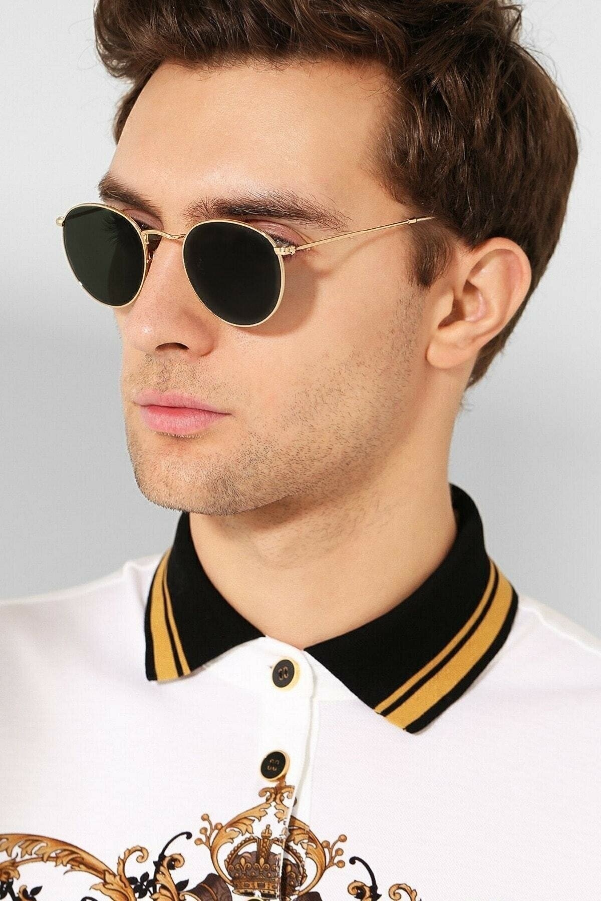 Goldmine Round Model Unisex Güneş Gözlüğü Siyah - Görsel 2