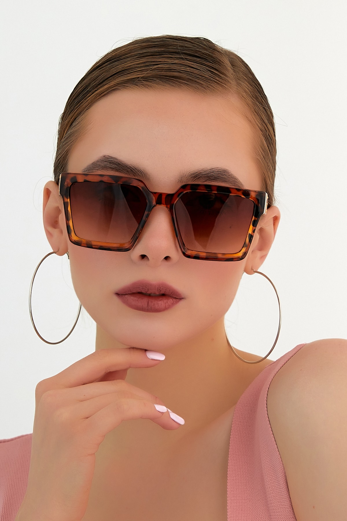 ModaLand Evony Gold Leopar Güneş Gözlüğü - Görsel 2