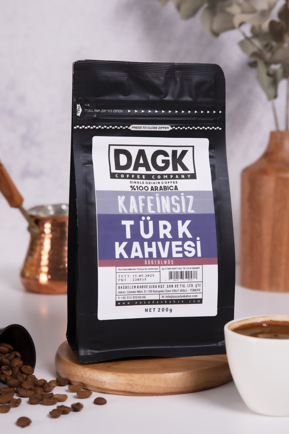 Dagk Kafeinsiz Türk Kahvesi 200gr ( Water Proses) - Görsel 2