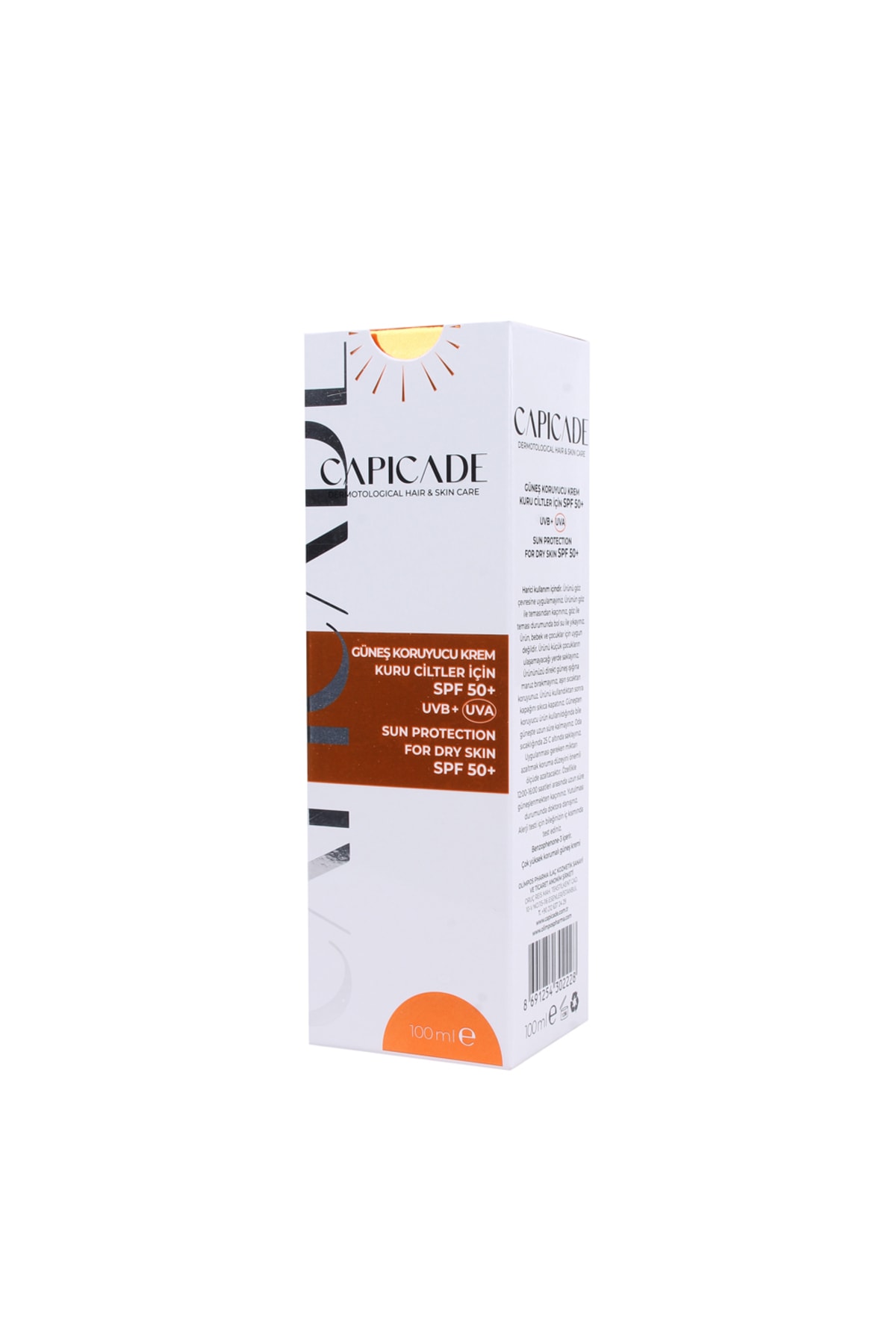 Capicade Spf 50+ Güneş Koruyucu Krem Atopik & Kuru Ciltler 100ml - Görsel 2