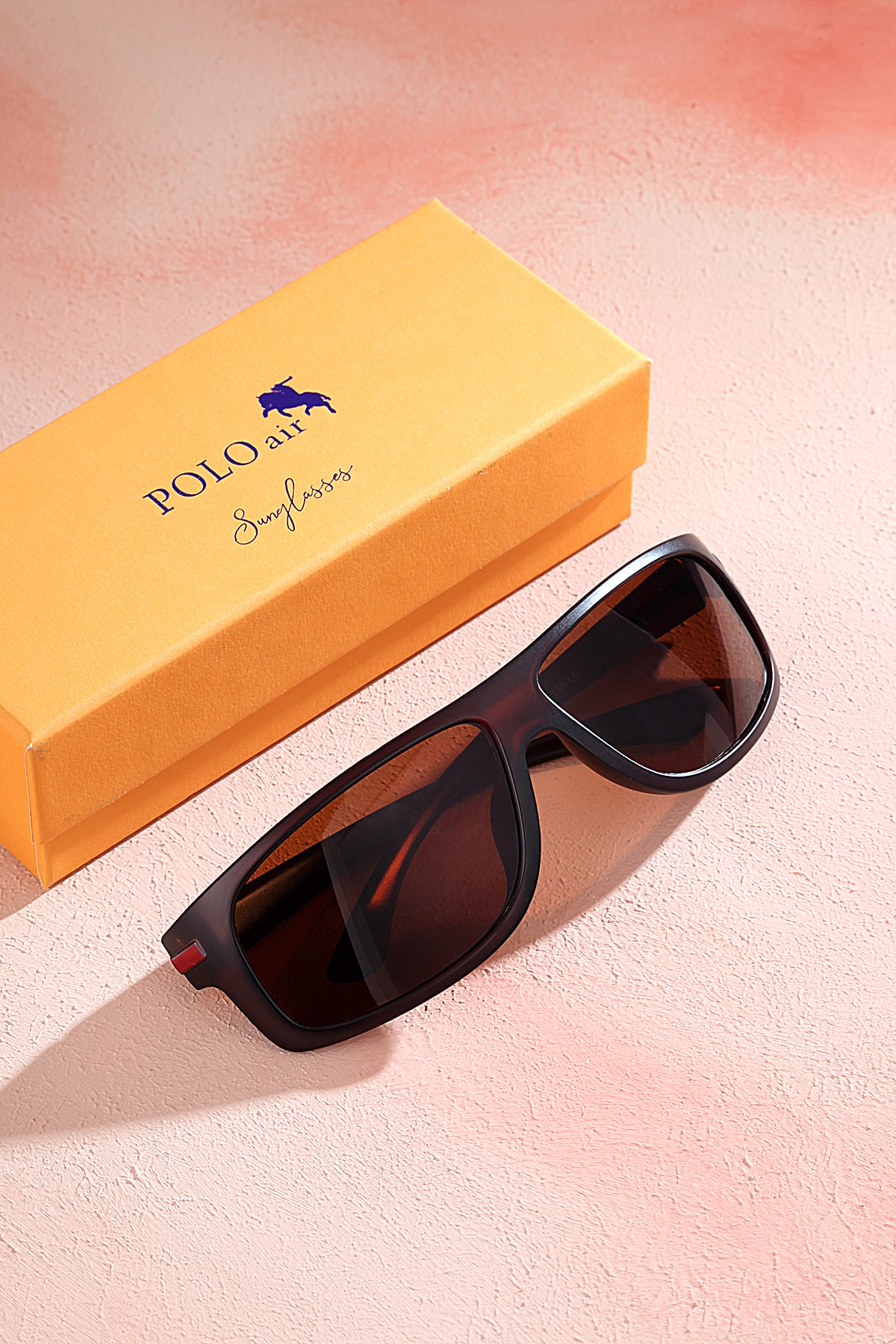 Polo Air Erkek Polarize Motorcu Güneş Gözlüğü Mat Kahverengi - Görsel 2