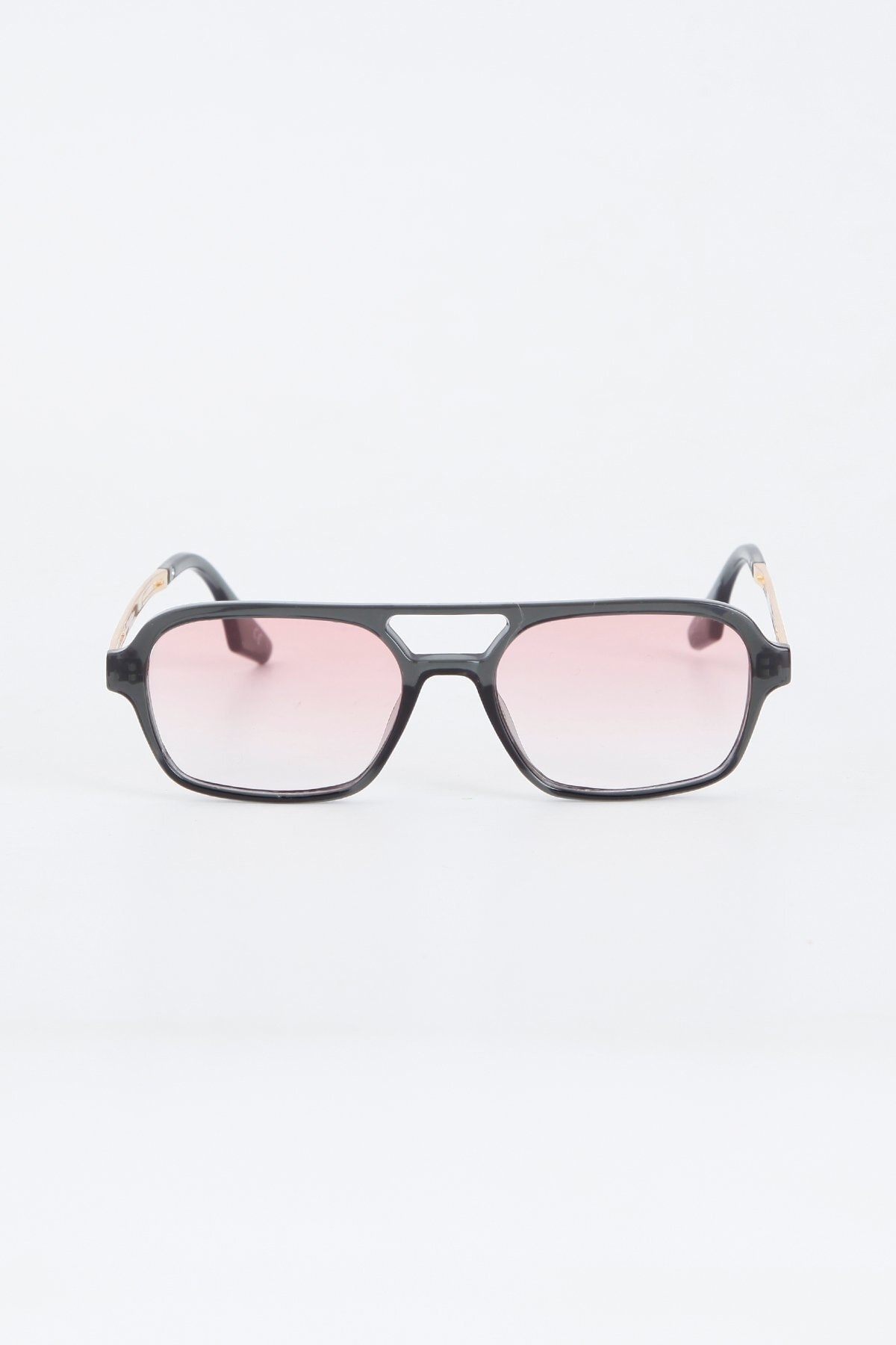 Kapin Etnia Şeffaf Dikdörtgen Güneş Gözlüğü - Füme Çerçeve Pembe Cam - Görsel 2