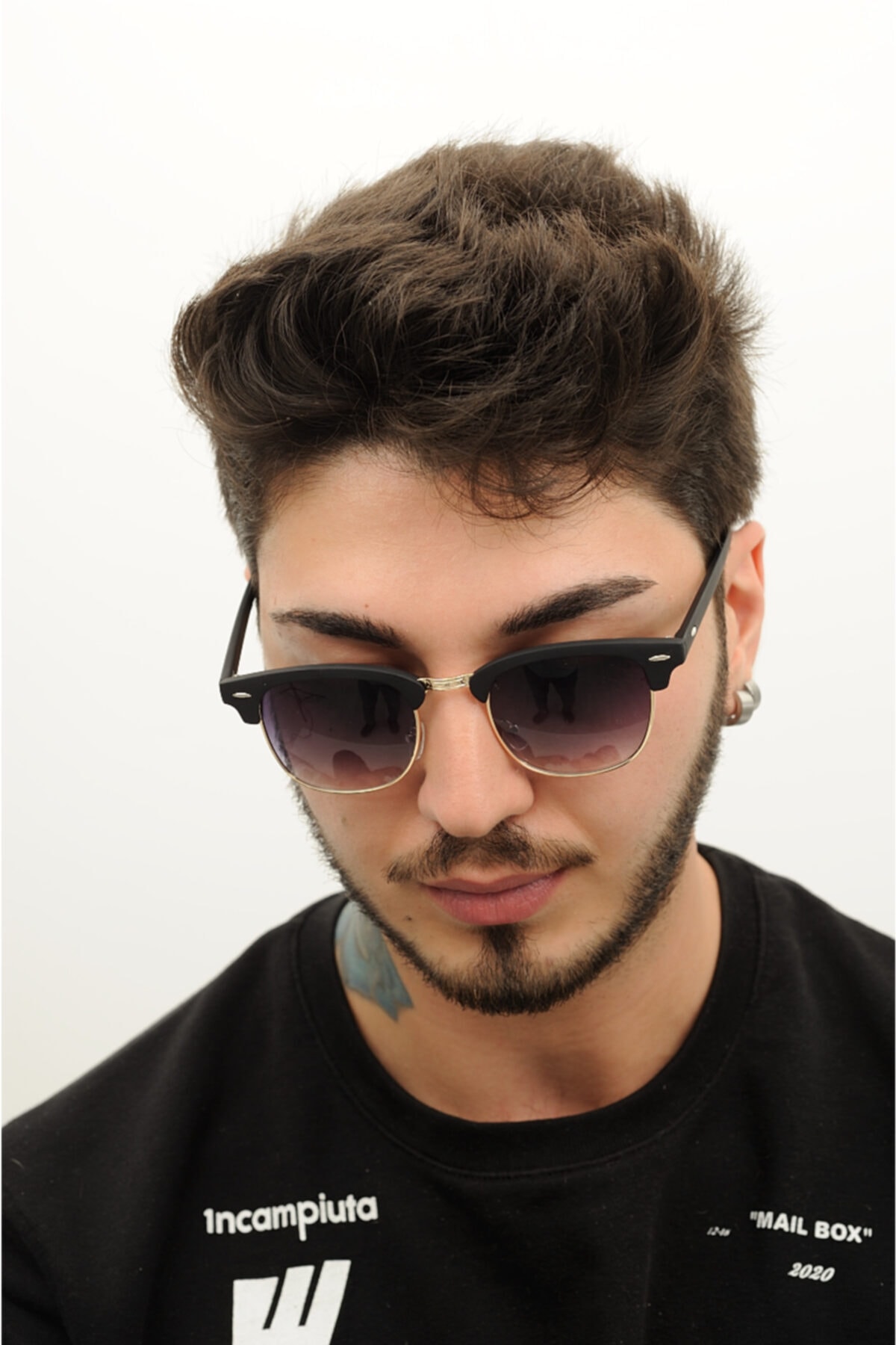 gulflower nude Erkek Lacivert Güneş Gözlüğü - Görsel 3