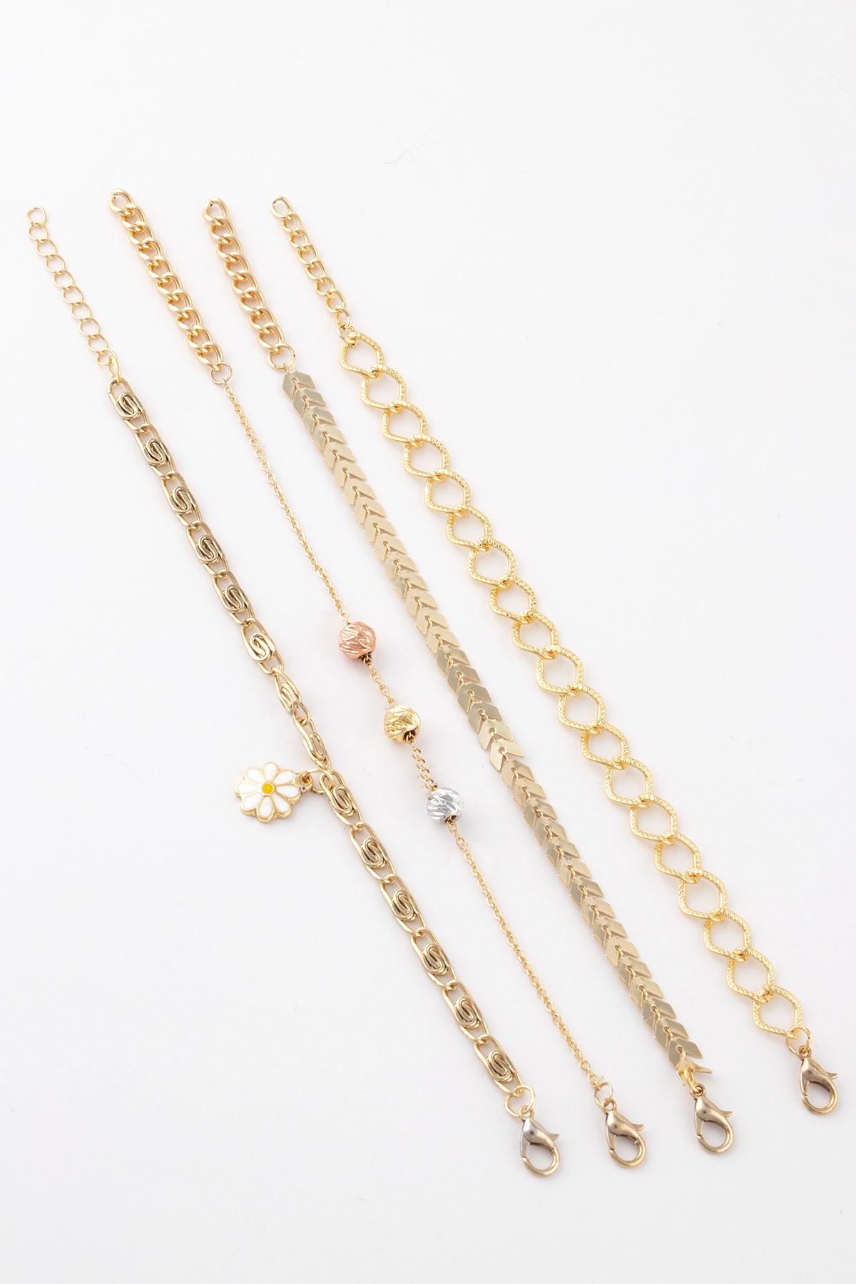 Sortie Aksesuar Dorika Ve Papatya Figürlü 4'lü Kombin Bileklik Seti 034 - Görsel 2